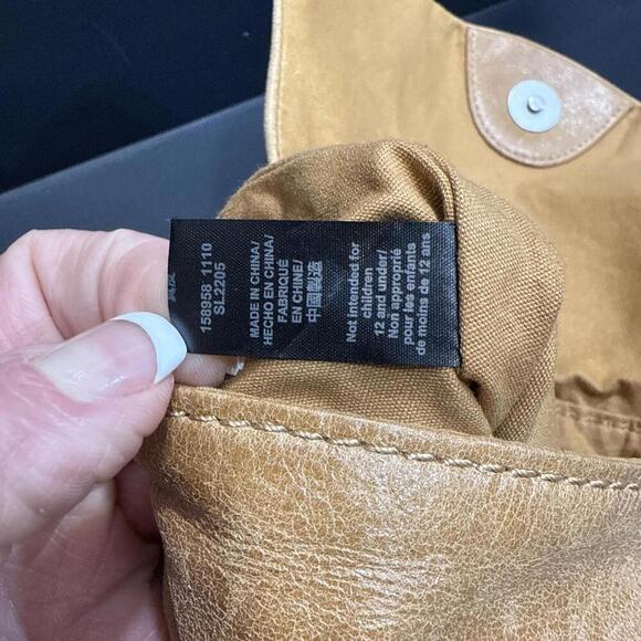 Fossil Boho Brown Leather Crossbody Bag Purse Key Adjustable Vintage Y2K - Picture 6 of 14